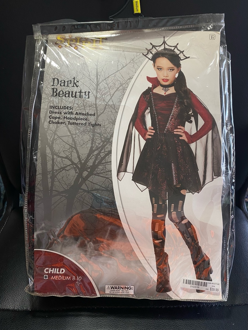 NEWπ Spirit 'Dark Beauty' Girls Black and Red Costume - Medium (8-10)